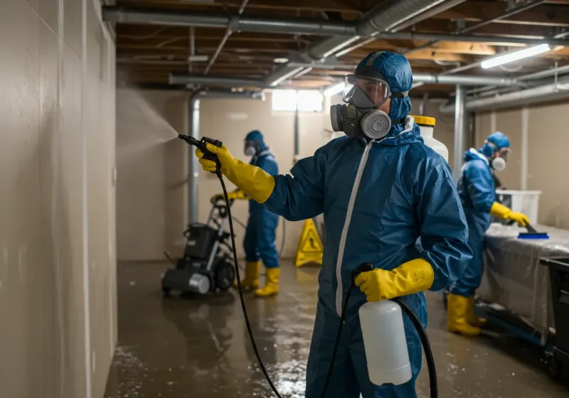 Basement Sanitization and Antimicrobial Treatment process in Pasquotank County, NC